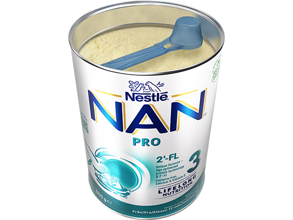 Nestlé NAN PRO 3 pulver 800g burk open 2