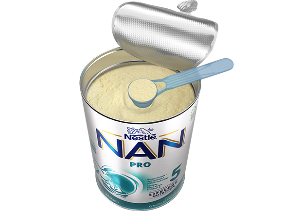 Nestlé NAN PRO 5 pulver 800g burk open 2