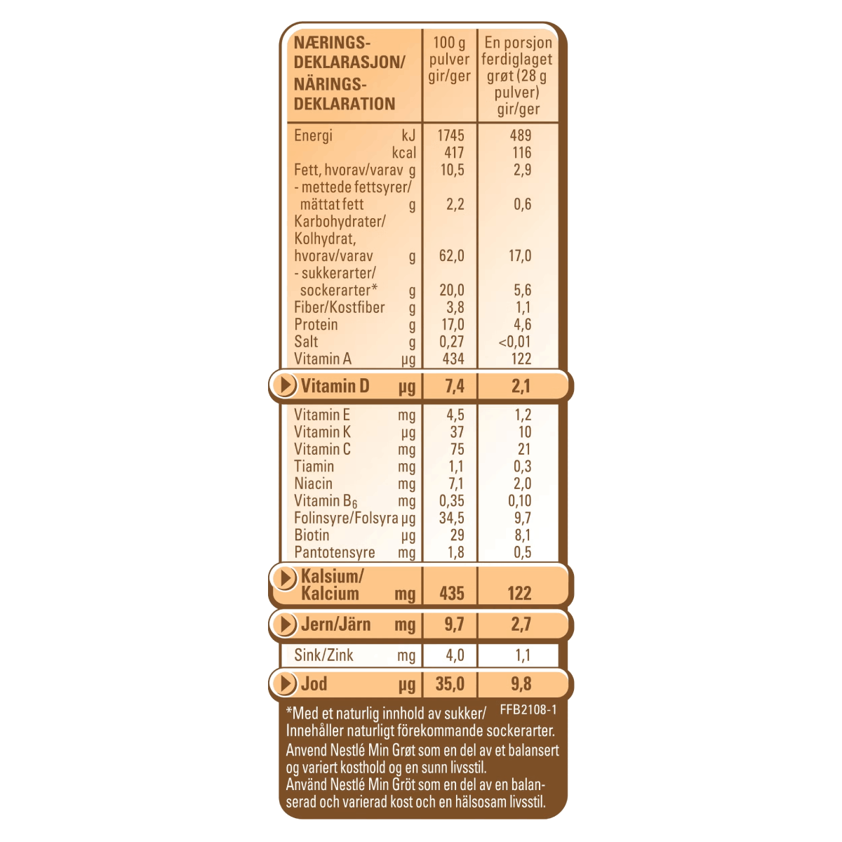 Nestlé min Gröt med Havre, Quinoa & Banan - Från 1 år