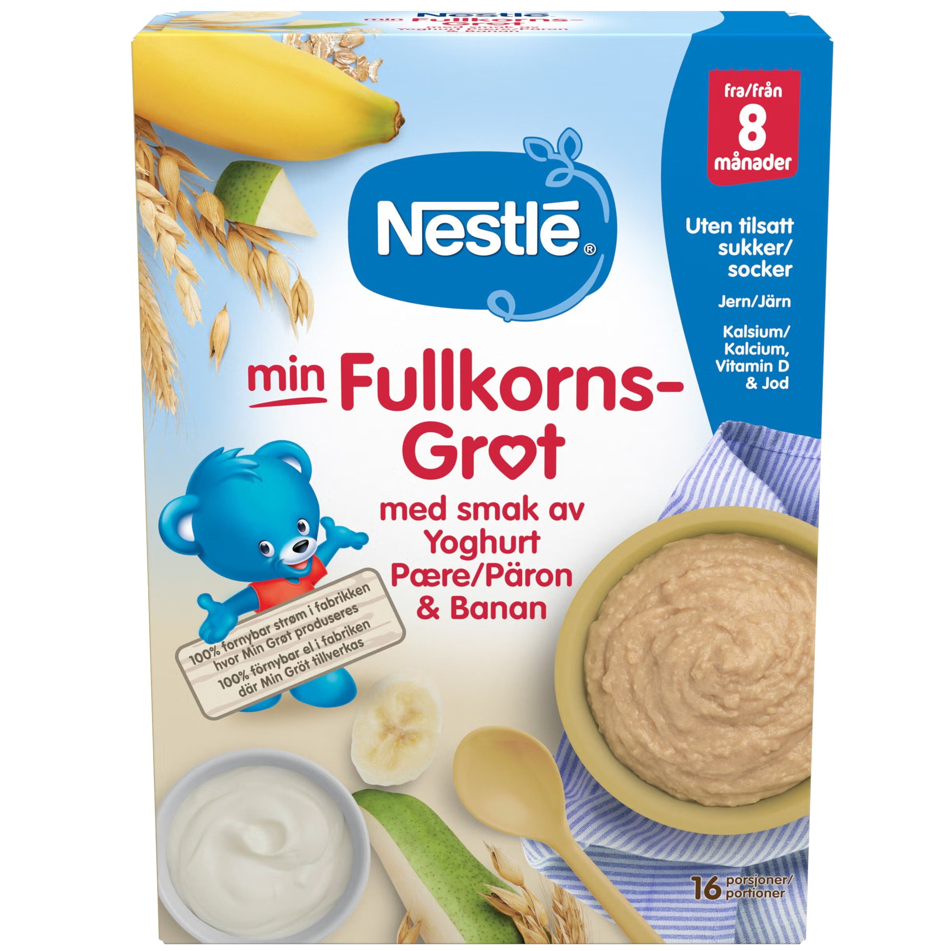 Nestlé min Fullkornsgröt med Yoghurt, Päron & Banan från 8 månader