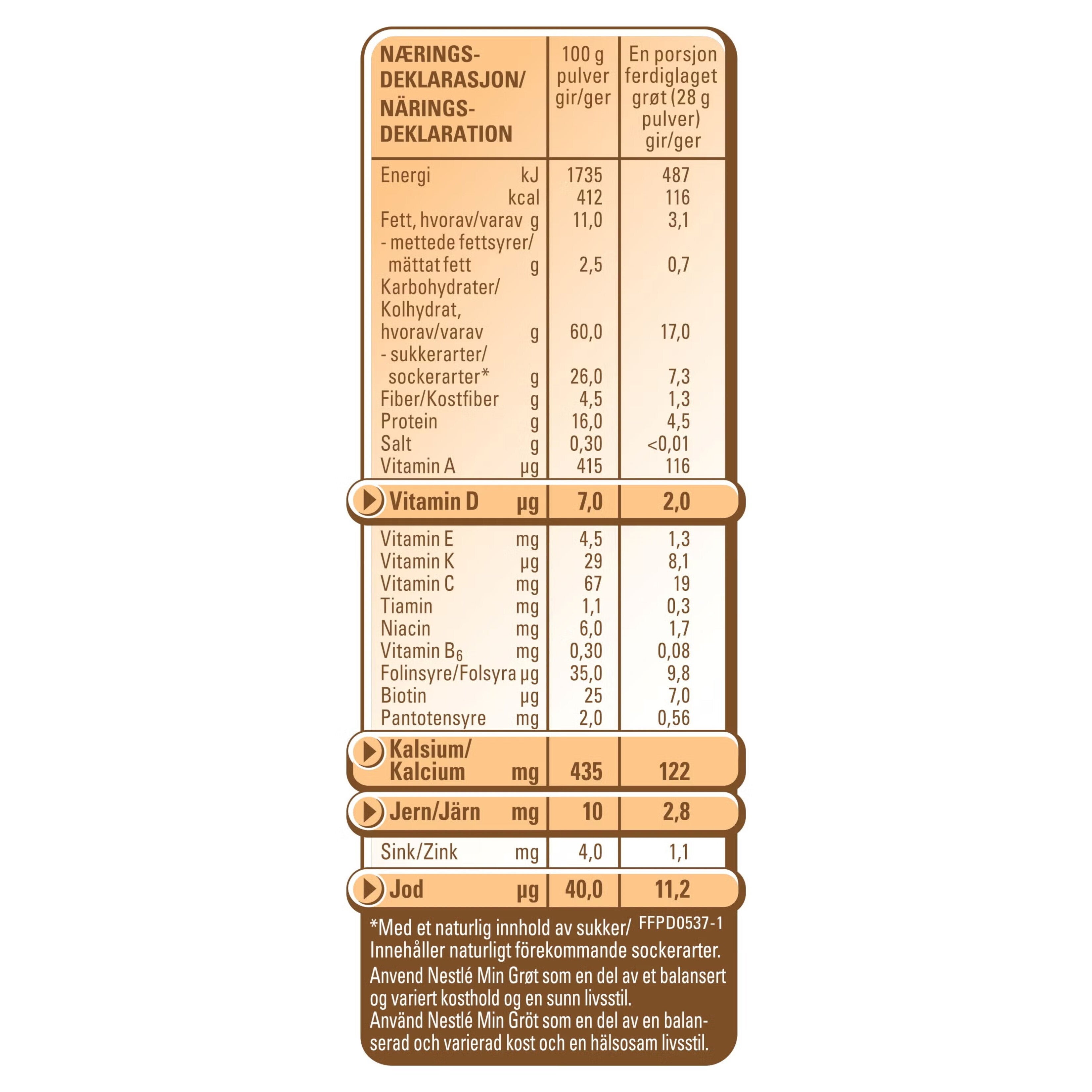 Nestlé min Fullkornsgröt med Yoghurt, Päron & Banan från 8 månader