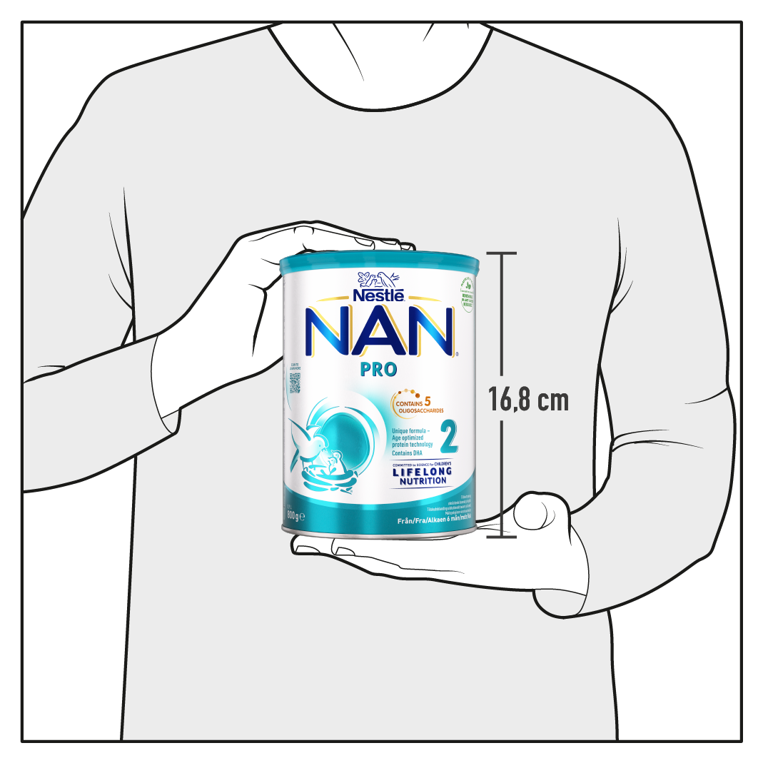 Nestlé NAN PRO 2 pulver 800g burk size