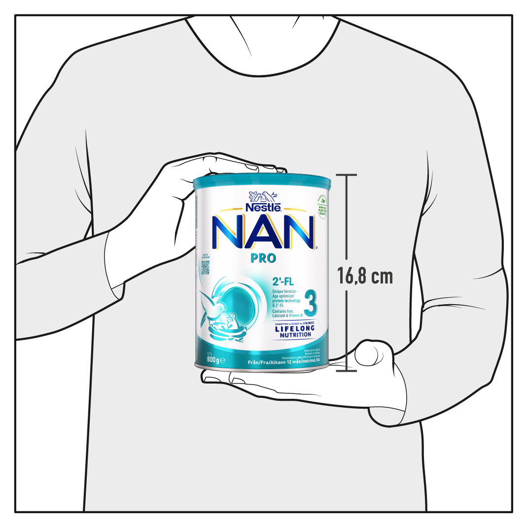 Nestlé NAN PRO 3, pulver mjölkdryck för barn i 800g burk size