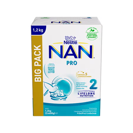 Nestlé NAN PRO 2, tillskottsnäring 1,2Kg