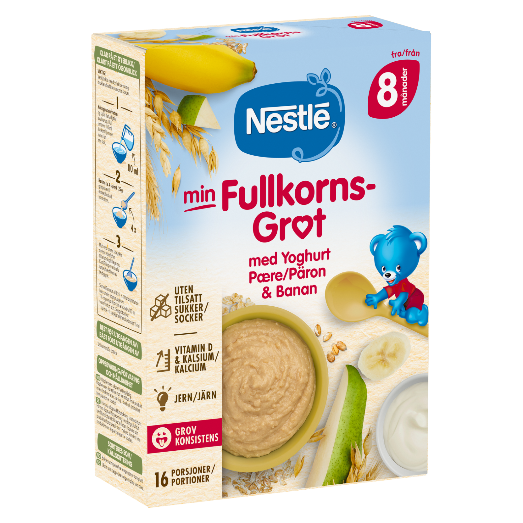 Nestlé Min Fullkornsgröt med Yoghurt, Päron & Banan