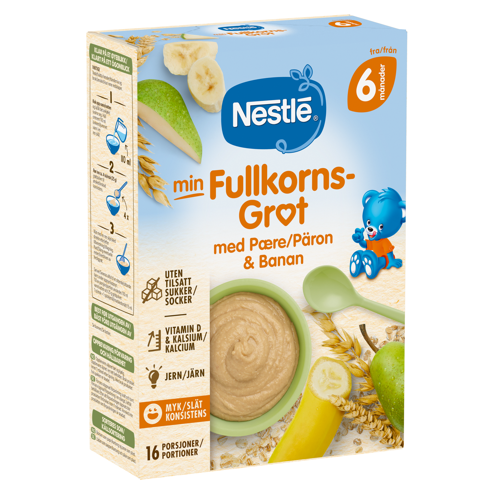 Nestlé min Fullkornsgröt med Päron & Banan - Från 6 Månader