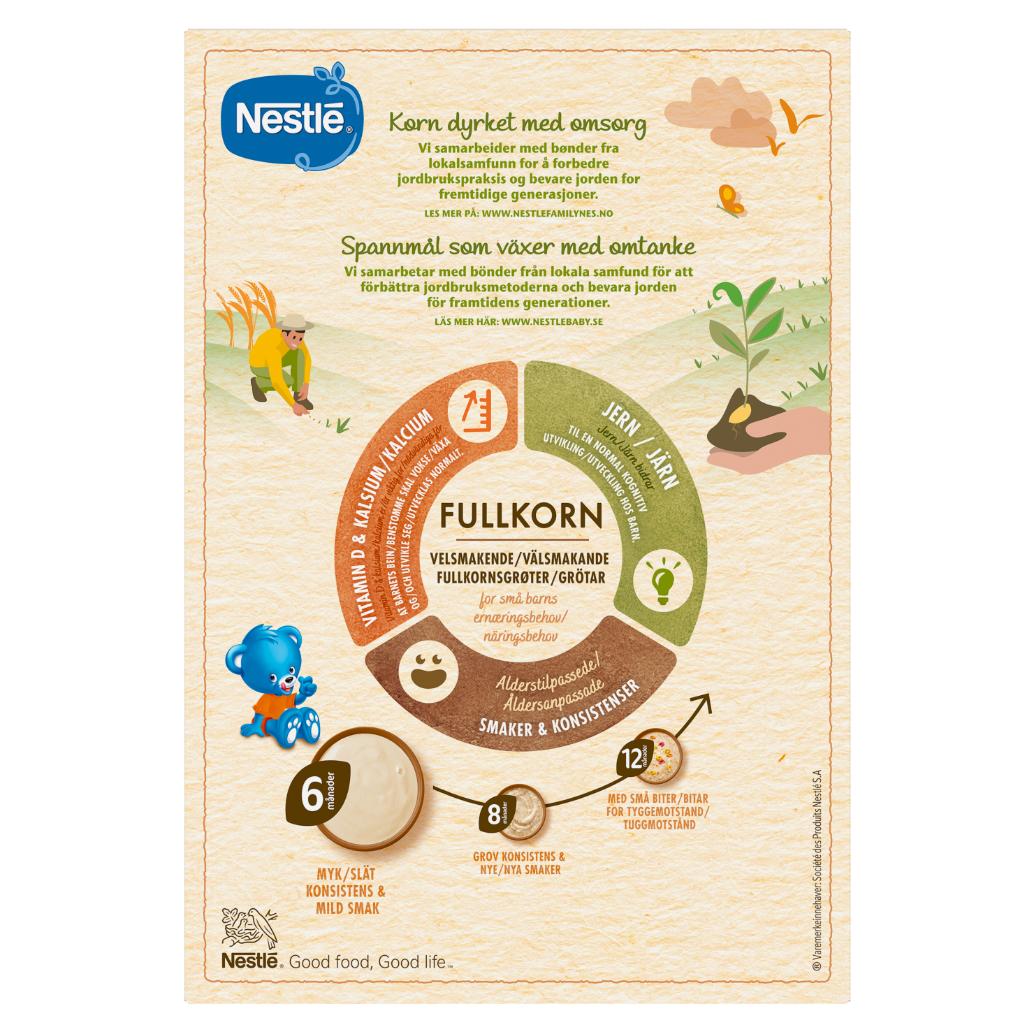 Nestlé min Fullkornsgröt med Päron & Banan BOP