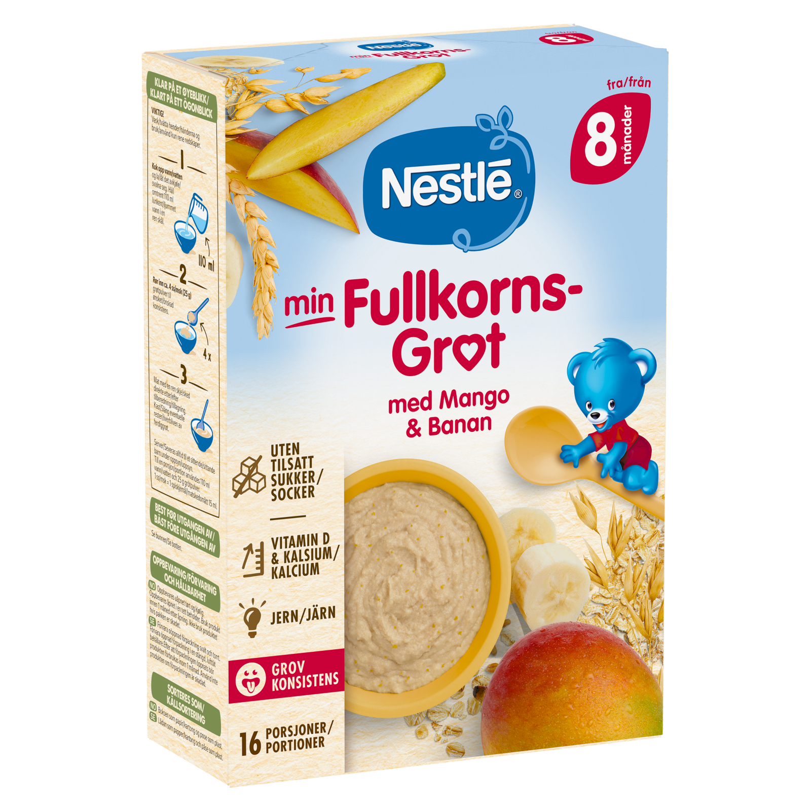 Nestlé min Fullkornsgröt Mango og Banan