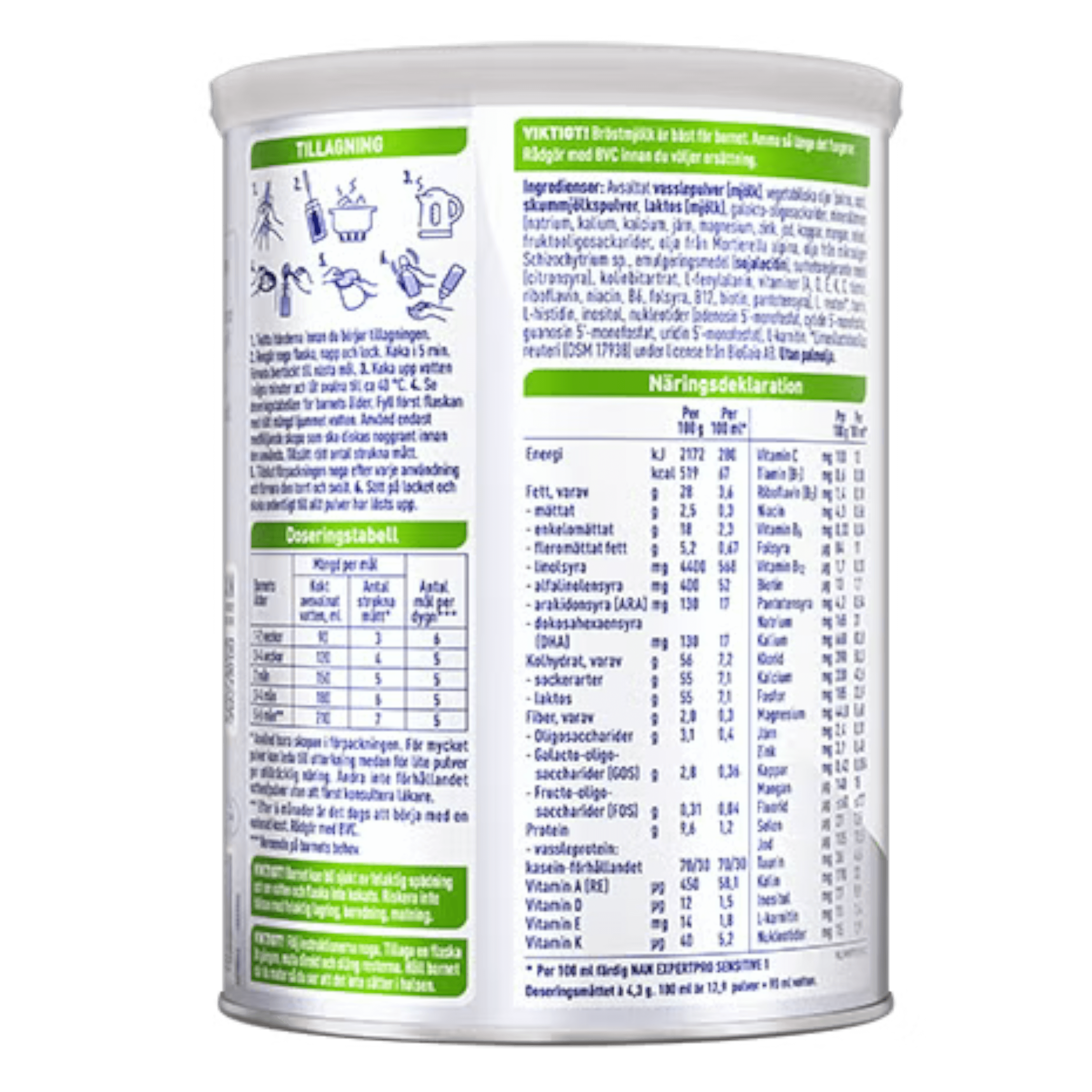 Nestlé NAN EXPERTPRO SENSITIVE 1, modersmjölksersättning 800g