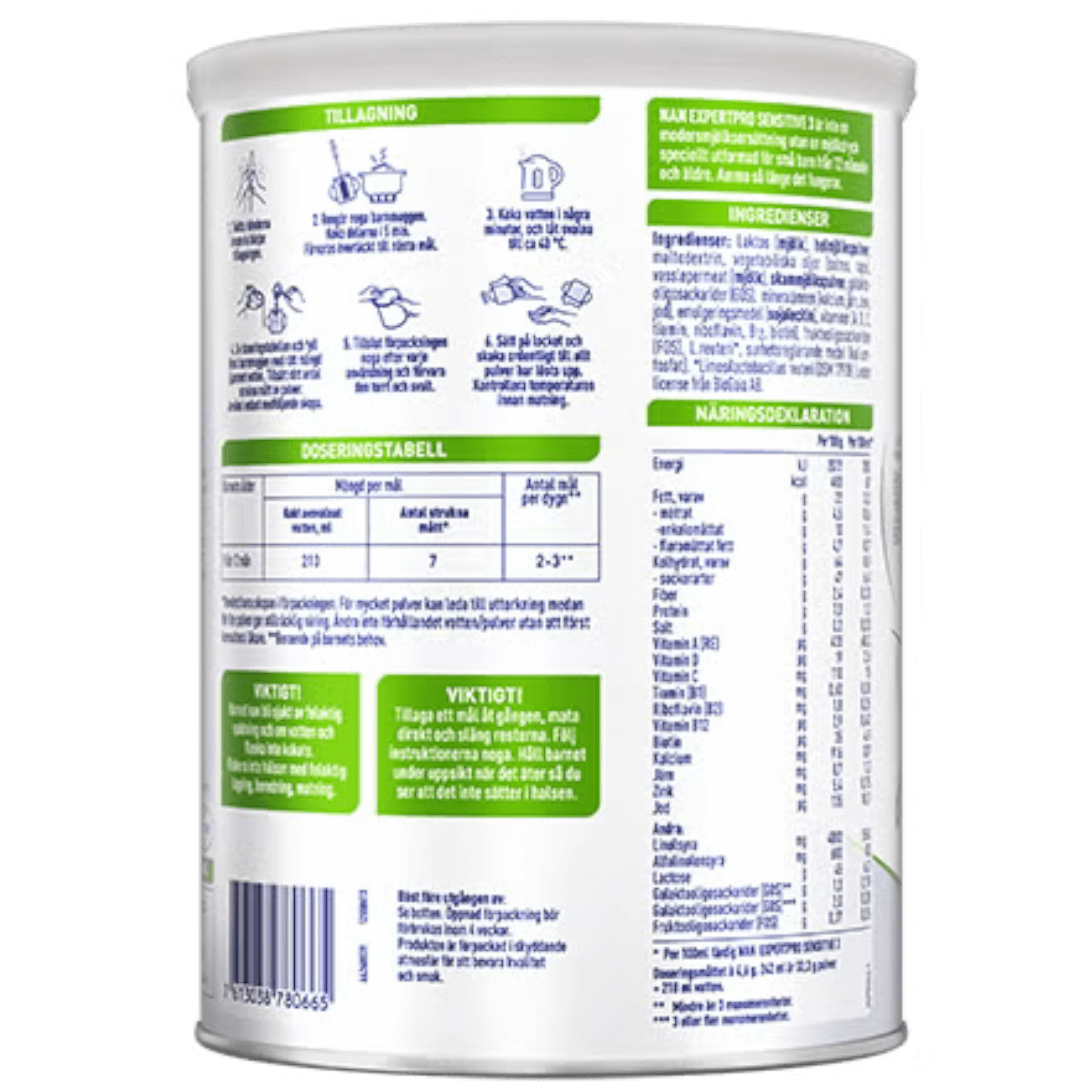 Nestlé NAN EXPERTPRO SENSITIVE 3, mjölkdryck för småbarn 800g