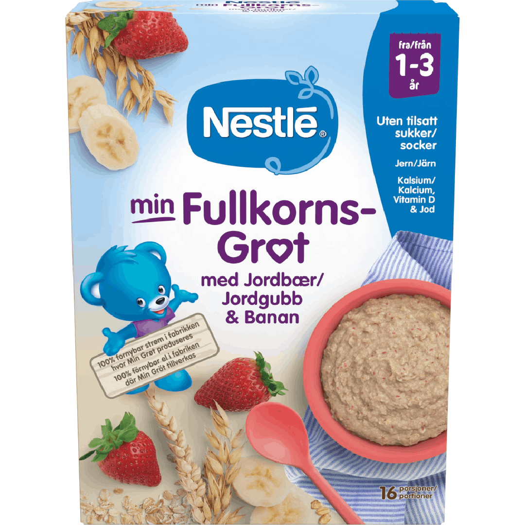 Nestlé min Fullkornsgröt med Jordgubb & Banan - Från 1 år 