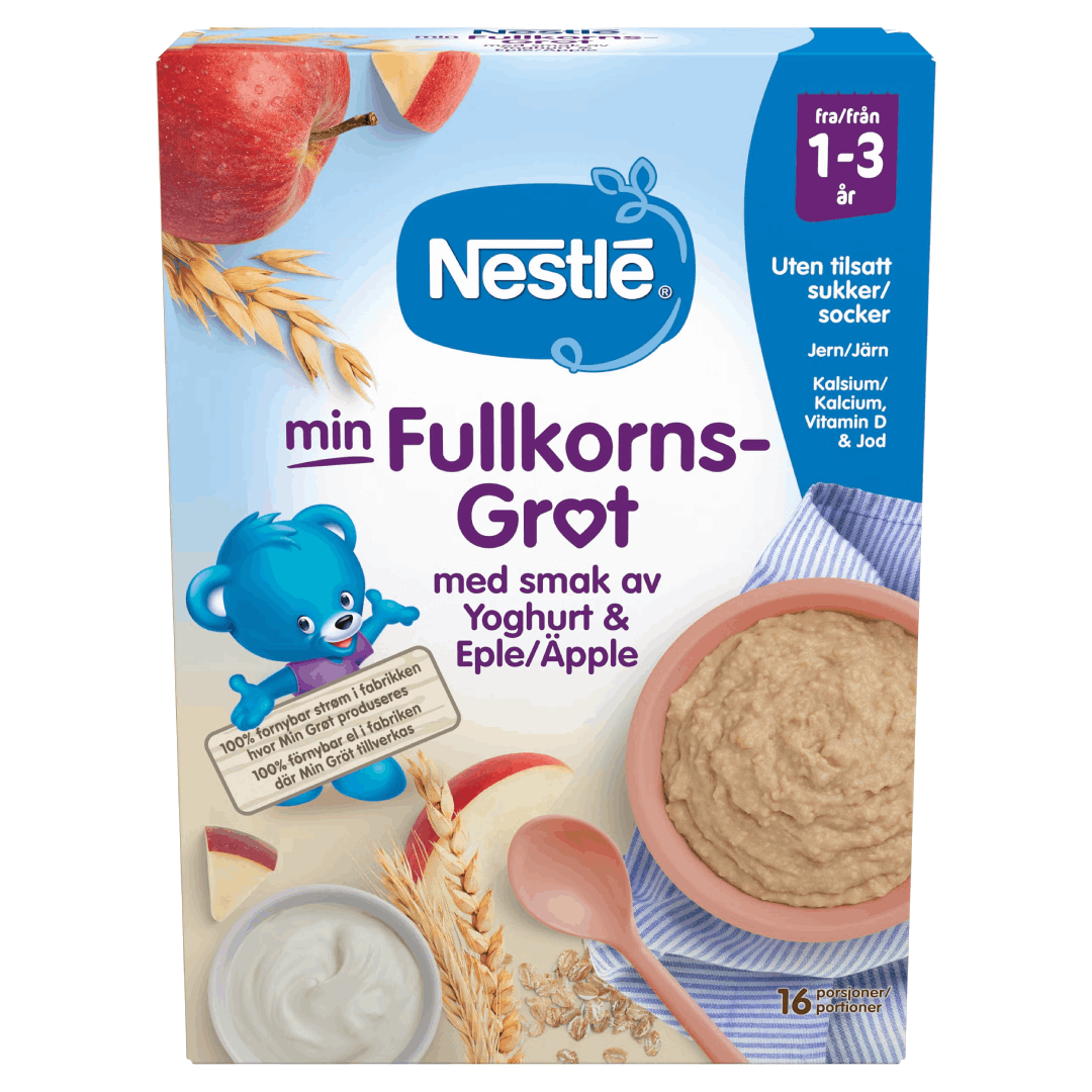 Nestlé min Fullkornsgröt med Yoghurt & Äpple Från 1 år