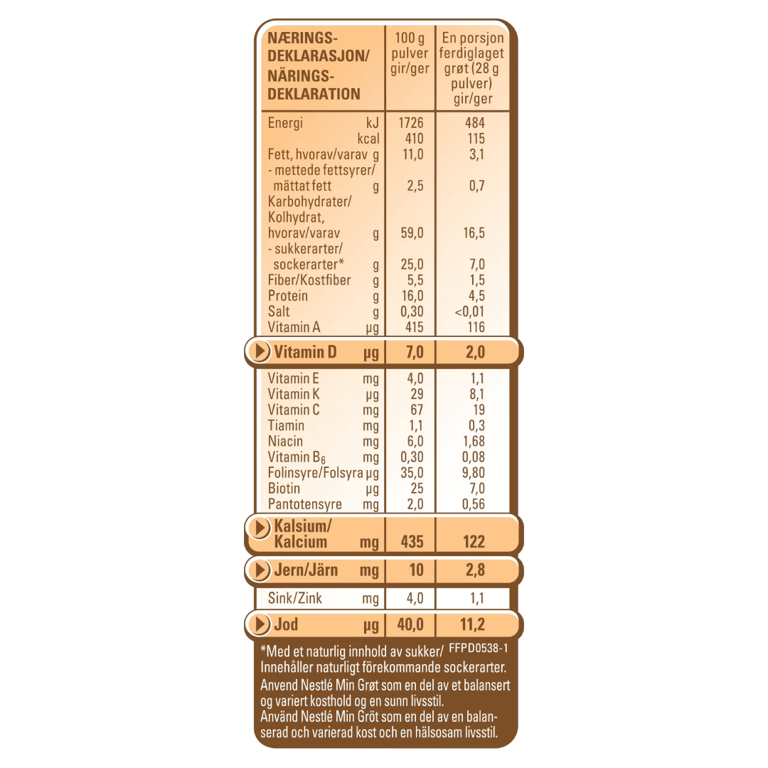 Nestlé min Fullkornsgröt med Yoghurt & Äpple Från 1 år