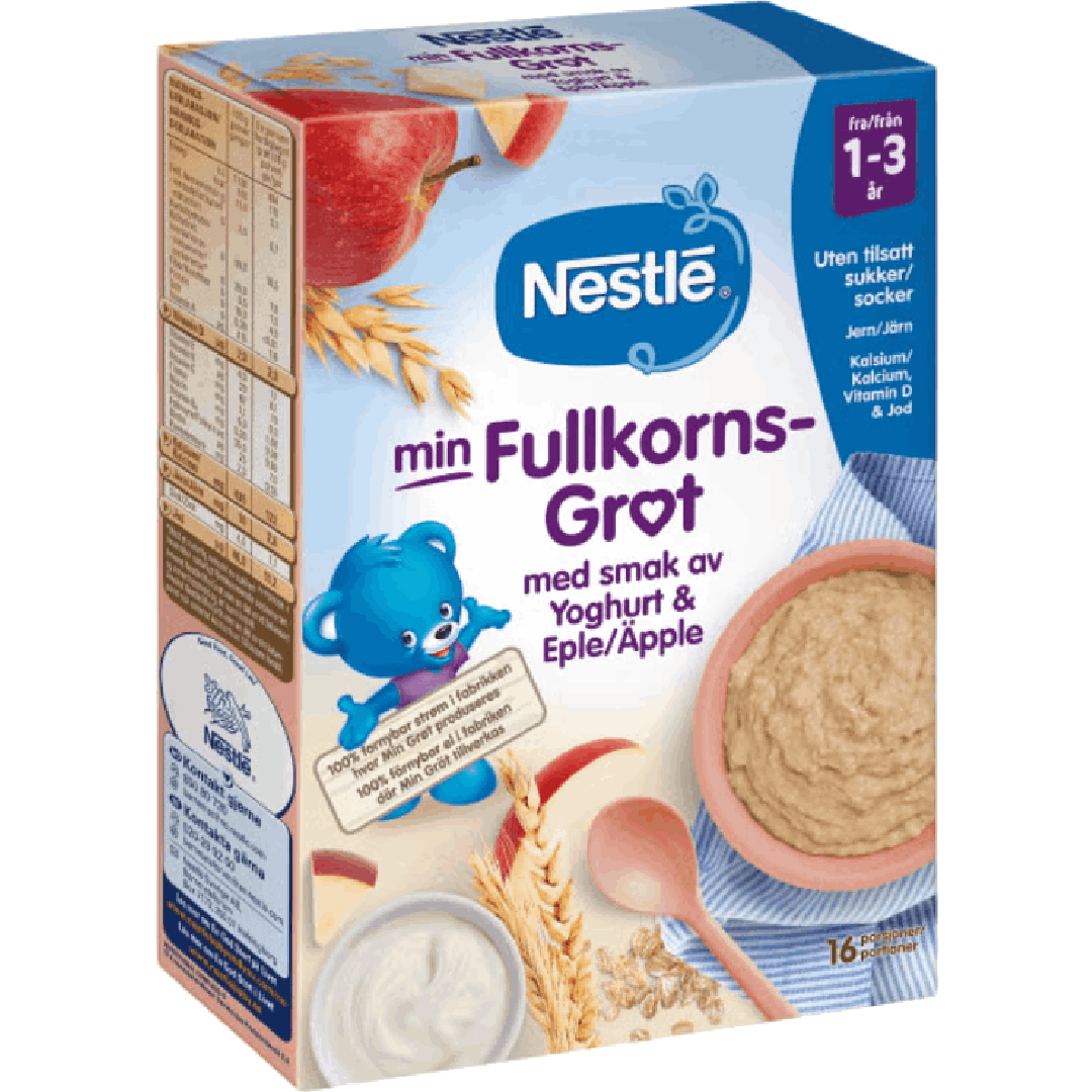 Nestlé min Fullkornsgröt med Yoghurt & Äpple Från 1 år