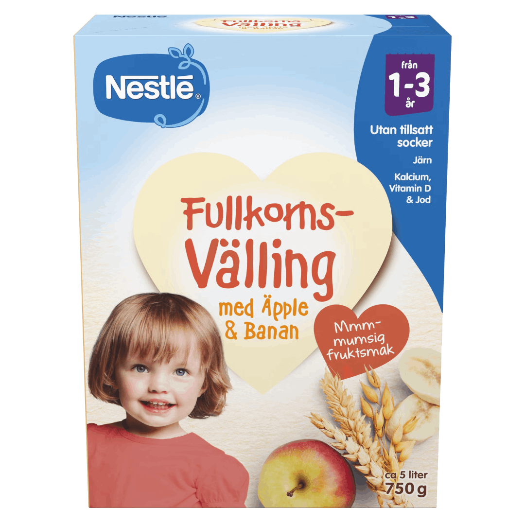 Nestlé Fullkornsvälling med Äpple & Banan Från 1-3 år
