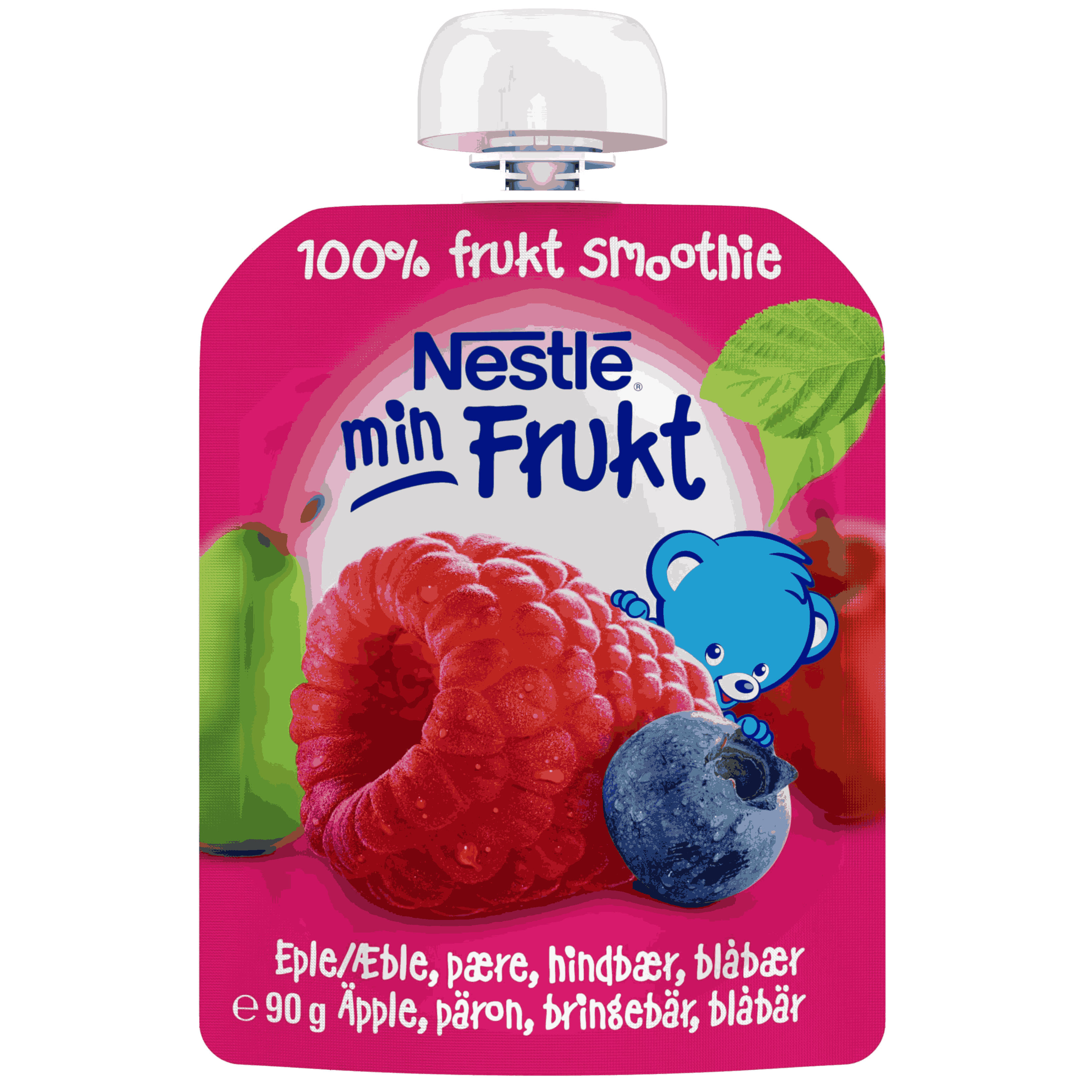 Nestlé min Frukt klämmis Äpple Päron Hallon Blåbär - Från 6 månader