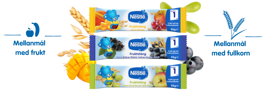 mellanmål med frukt och fullkorn