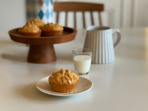 Muffins med morot och jordnöt