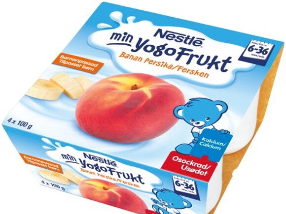 Nestlé min Yogofrukt Banan Persika Nestlé min Yogofrukt Banan Persika