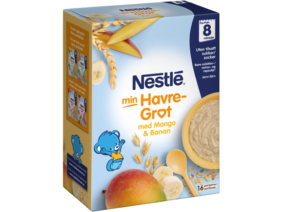 Nestle min havregröt med Mango & Banan från 8 månader  
