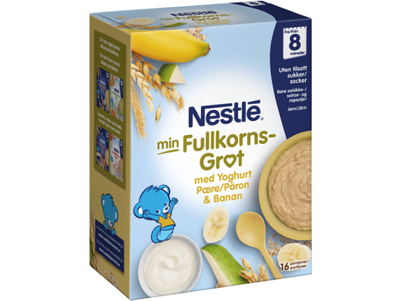 Nestle min fulkornsgröt med Yoghurt, Pären & Banan från 8 månader  