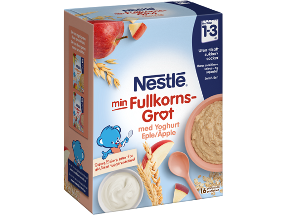 Nestle min fulkornsgröt med Yoghurt & Äpple från 1 år