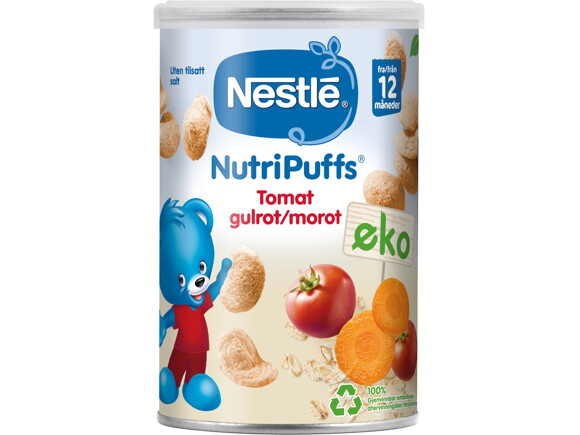 Nestlé NutriPuffs puffar Tomat Morot Från 12 månader
