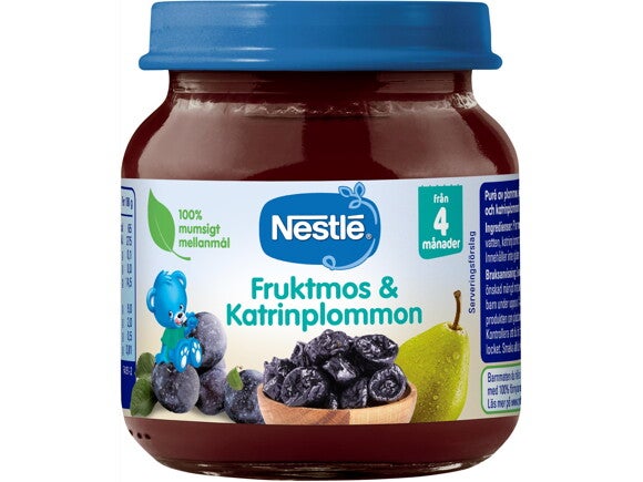 Nestlé fruktmos og katrinplommon