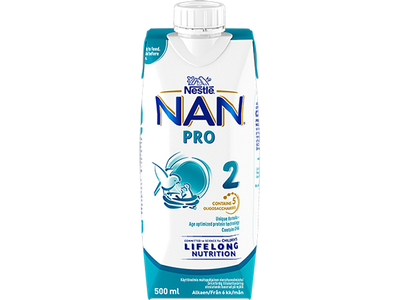 Nestlé NAN PRO 2, färdigblandad tillskottsnäring 500ml front