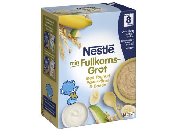 Nestlé Min Fullkorns Gröt Yoghurt. pære & Banan_8mdr