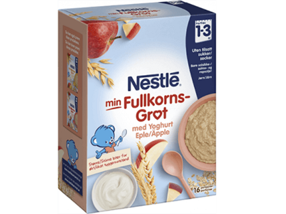 Nestlé min Fullkornsgröt med Yoghurt & Äpple Nestlé min Fullkornsgröt med Yoghurt & Äpple