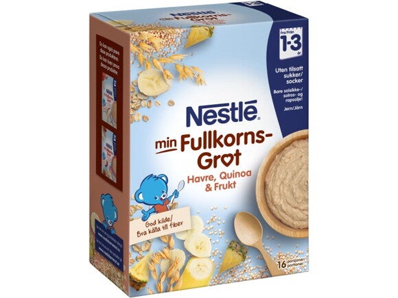 Nestlé min Fullkornsgröt Havre, Quinoa & Frukt Från 1 år