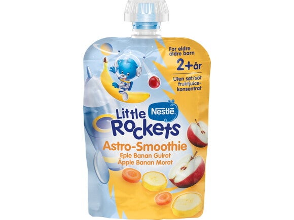 Nestlé Little Rockets klämmis Äpple Banan morot