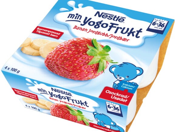 Nestlé min Yogofrukt Jordgubb Banan