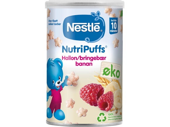 Nestlé NutriPuffs Hallon Banan