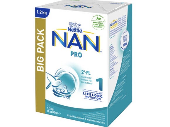 NAN PRO 1 - storpack 1,2 kg förpackad i 2 påsar i kartong