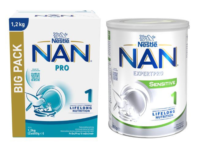NAN PRO 1 1,2KG & NAN EXPERTPRO SENSITIVE 1 800g