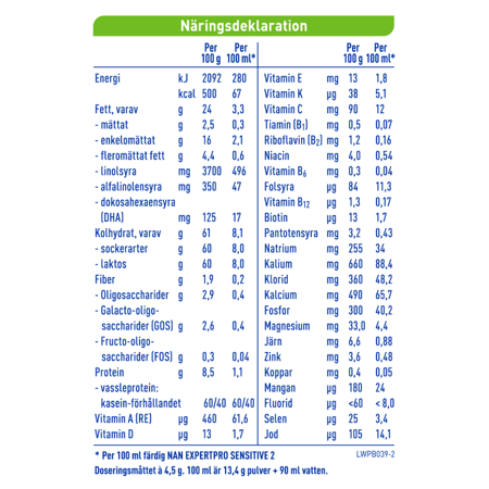 NAN Sensilac 2, 800g