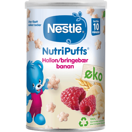 Nestlé NutriPuffs Hallon Banan