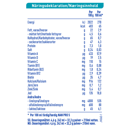 Nestlé NAN PRO 5 pulver 800g burk nutr