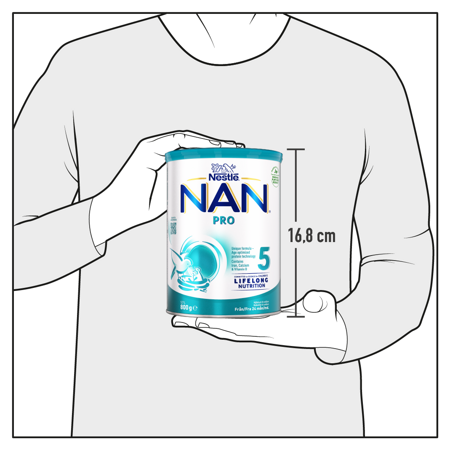 Nestlé NAN PRO 5 pulver 800g burk size