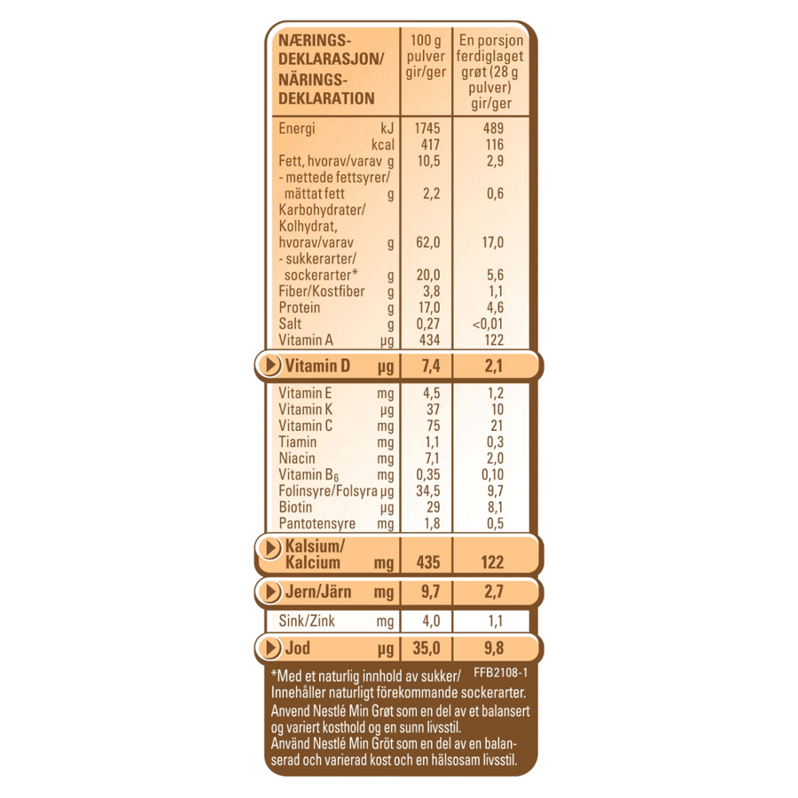 Nestlé min Gröt med Havre, Quinoa & Banan - Från 1 år