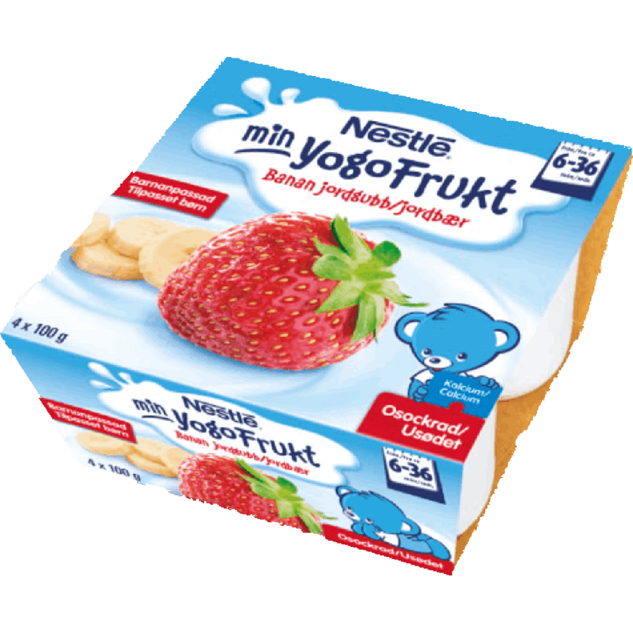 Nestlé min YogoFrukt Banan Jordgubb - Från 6 månader