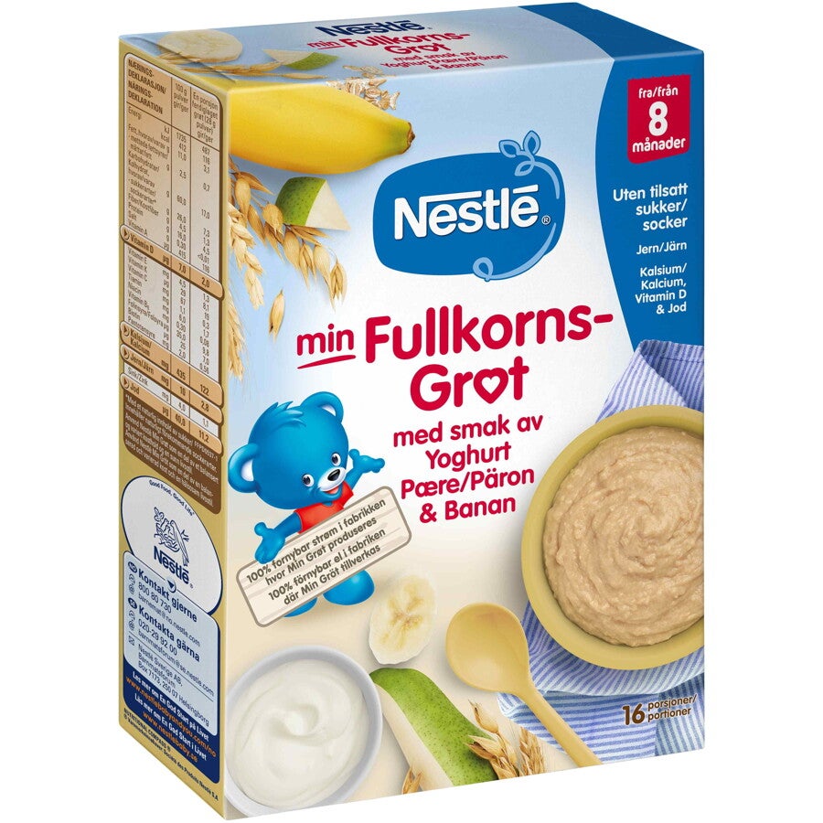 Nestlé min Fullkornsgröt med Yoghurt, Päron & Banan från 8 månader