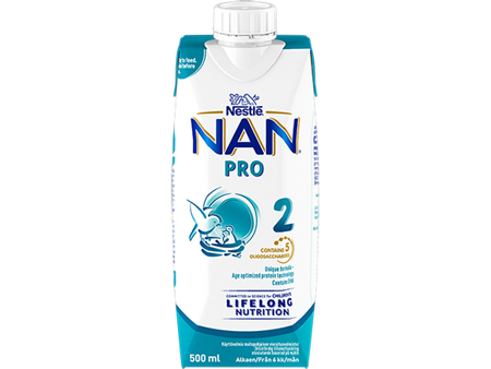 Nestlé NAN PRO 2, färdigblandad tillskottsnäring 500ml front