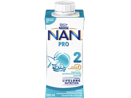 Nestlé NAN PRO 2, färdigblandad tillskottsnäring 200ml front