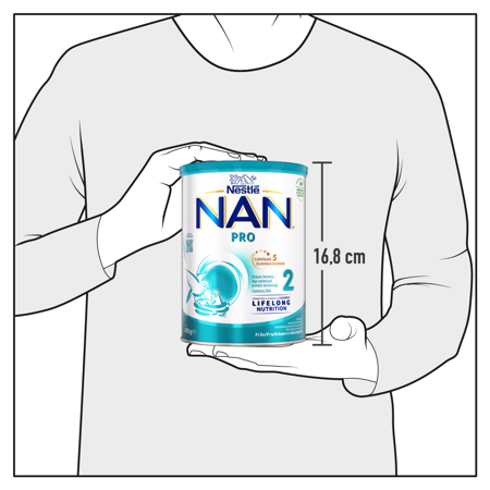 Nestlé NAN PRO 2 pulver 800g burk size