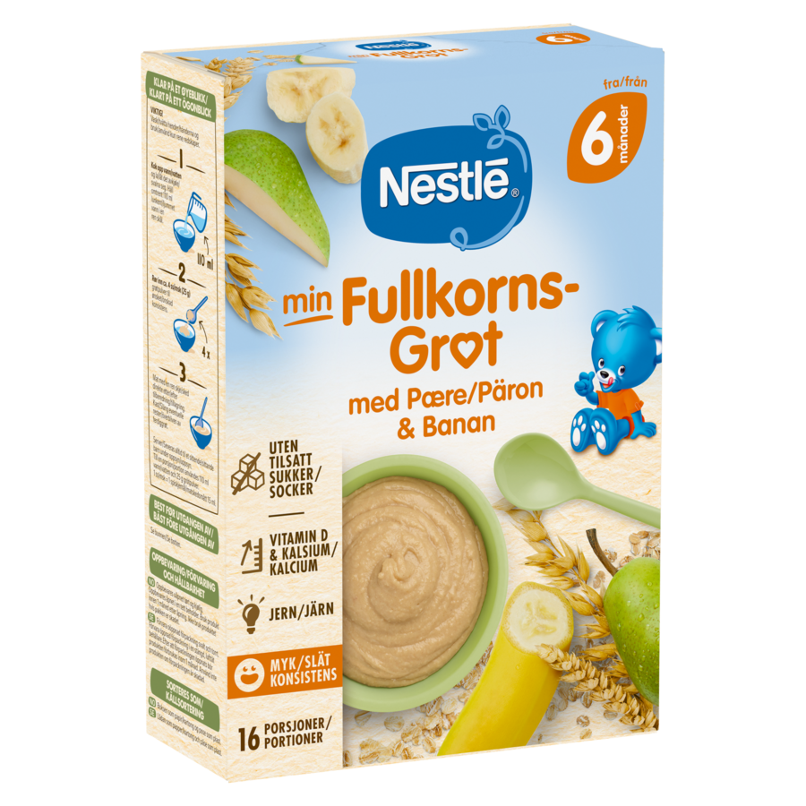 Nestlé min Fullkornsgröt med Päron & Banan - Från 6 Månader