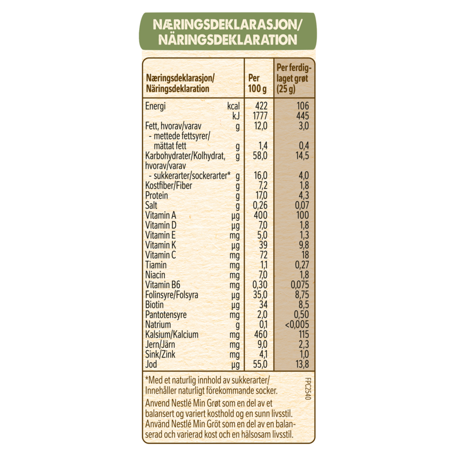 Nestlé min Fullkornsgröt