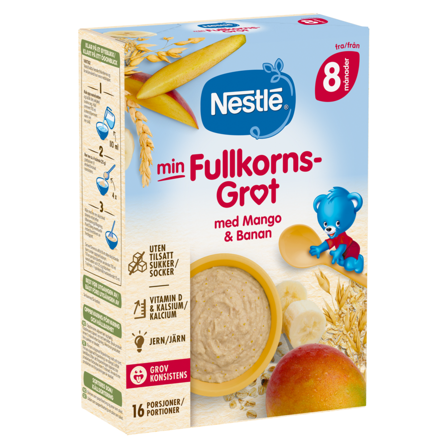 Nestlé min Fullkornsgröt Mango og Banan